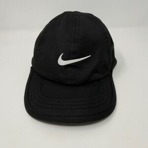 Nike Infant Size Featherlight Dri-Fit Hat Cap Black Adjustable Logo